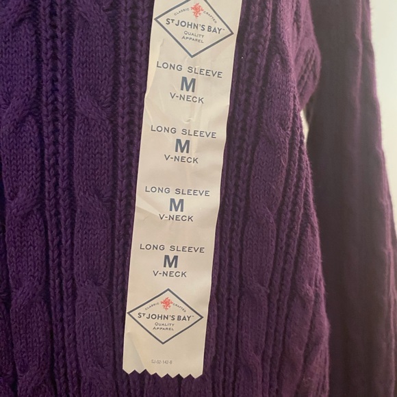 NWT St John’s Bay Purple Sweater - Picture 3 of 3